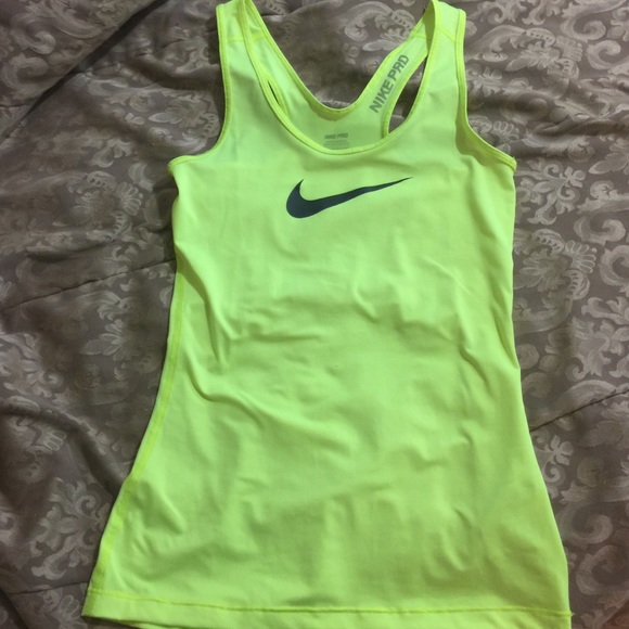 Nike Tops - Nike pro size xs neon yellow..NWOT
