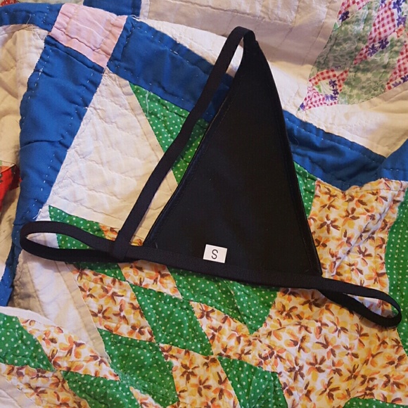 NWOT simple shine black string thong - Picture 2 of 3