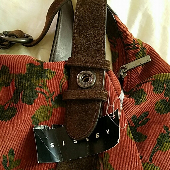 Shoulder bag,  suede/corduroy.