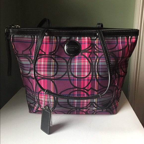 Plaid Coach Purse