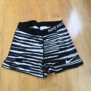 Nike pro zebra pattern.