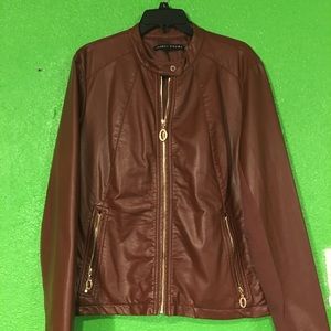 Ivanka trump faux leather motel jacket size Xl