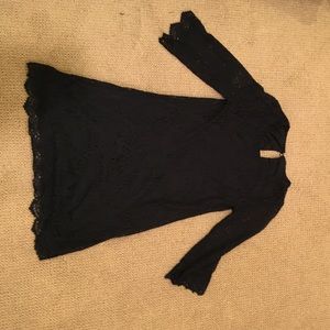 black crochet dress