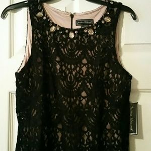 Gorgeous black lace sleeveless dress, 10