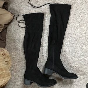 Brand new over the knee suede black boots