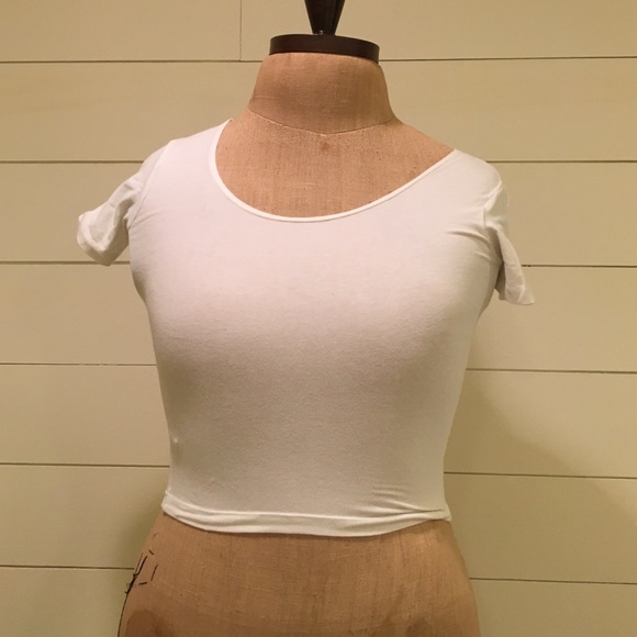 white american apparel crop top