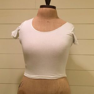 white american apparel crop top