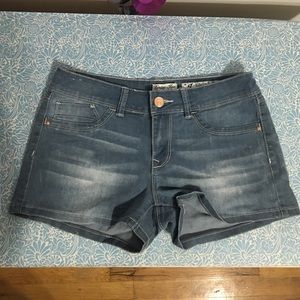 blue jean shorts
