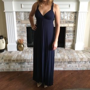 Navy blue long dress