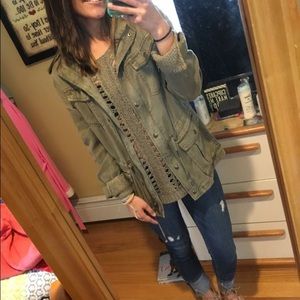 Army green MAX Jeans Jacket