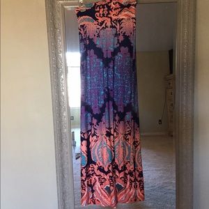 Pink lily maxi skirt