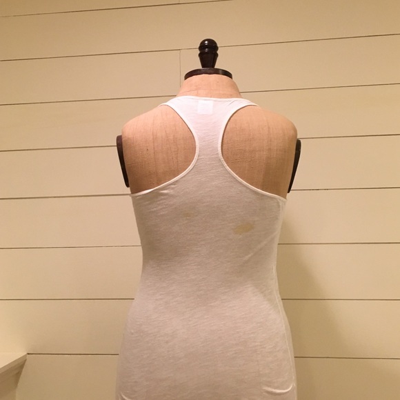 stained white racerback