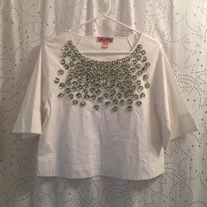 NWOT Anthropologie embellished top