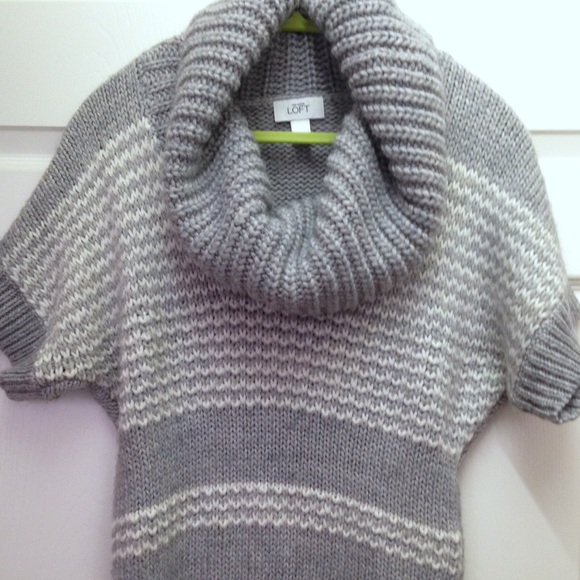 LOFT oversized knit sweater dress with cowl neck