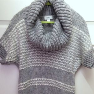 LOFT oversized knit sweater dress with cowl neck