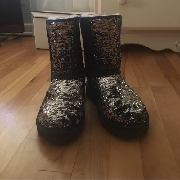 Navy Sequin Uggs