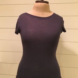 grey/purple scoop neck