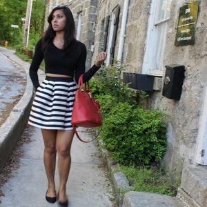 Beautiful Striped Skater skirt