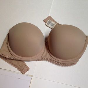 Nude Calvin Klein strapless bra (moderate padding)