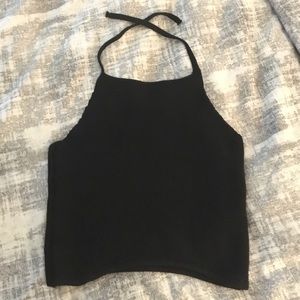 Black Brandy Knit Crop Top!
