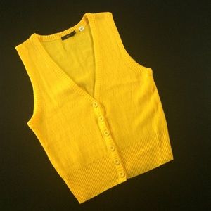 Urban Outfitters yellow sweater vest