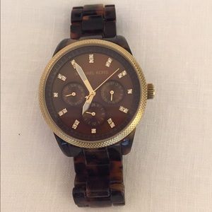 Michael Kors Tortoiseshell/Gold Watch