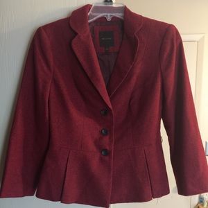 Cranberry skirt and jacket from the Limited