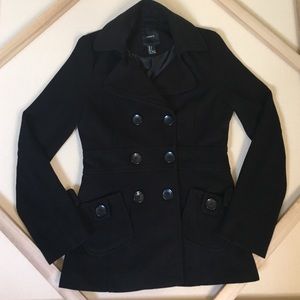 Forever 21 Black Fleece Peacoat