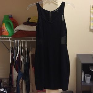 Express cutout mesh- zipper dress