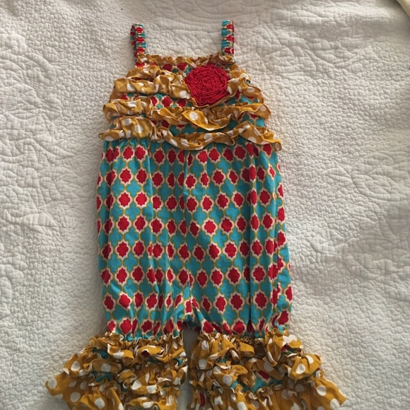 Adorable ruffle toddler girl jumpsuit