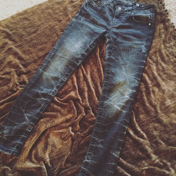 Black Acid Wash Miss Me Jeans