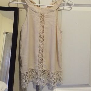 Off white crochet halter blouse