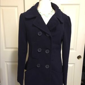 Indigo Long Peacoat