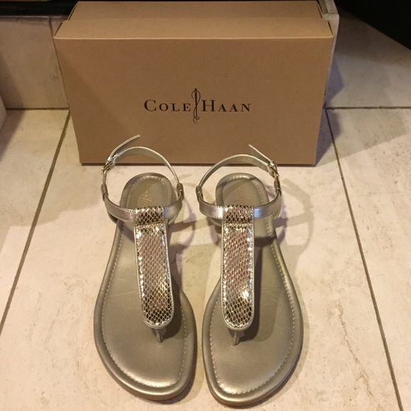 Cole Haan gold sandals