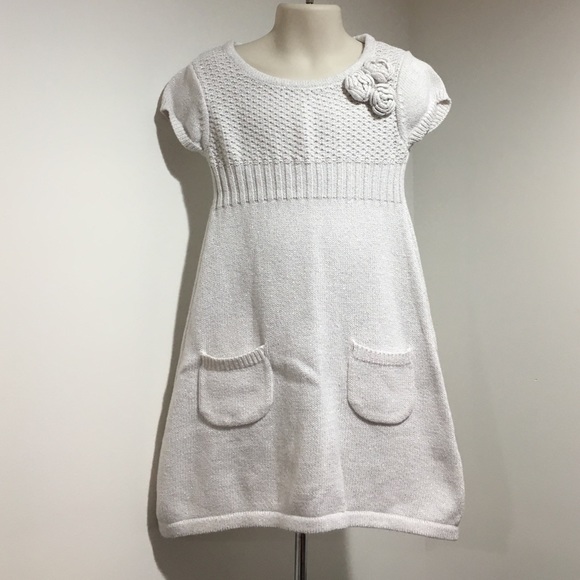 Pre❤️EUC Gorgeous Silver Sweater Dress - Picture 1 of 4