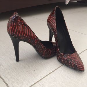 the Kooples snake print heels