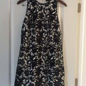 Size 6, Banana Republic black lace overlay dress