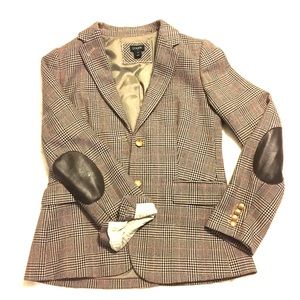 J Crew tweed blazer with elbow patches