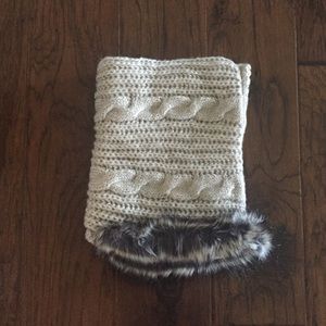 Knit/ Fur Infinity scarf
