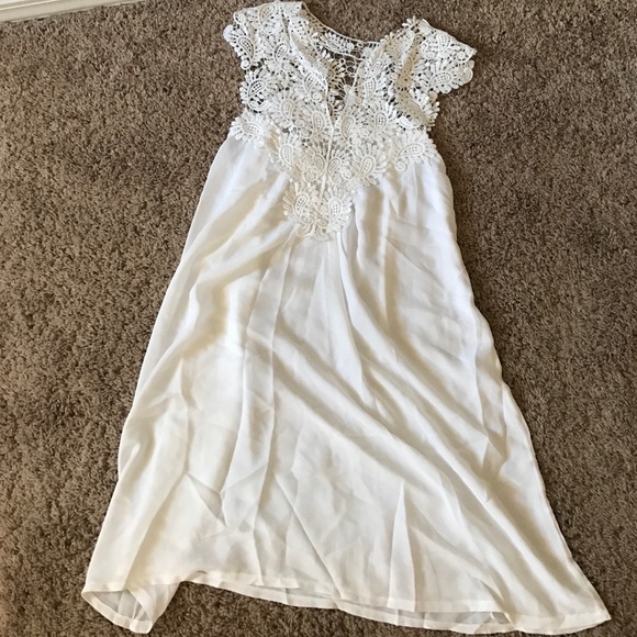 Crocheted top beach coverup