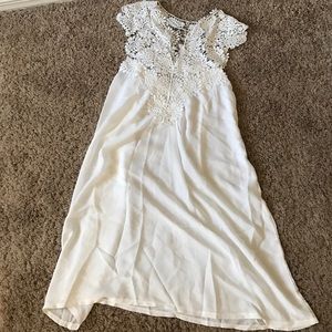 Crocheted top beach coverup