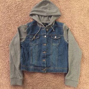 Sweat/denim jacket