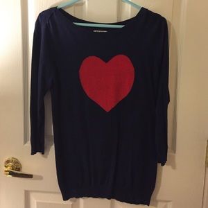 Navy Heart Sweater SALE