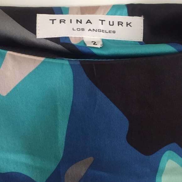 Trina Turk multi-colored silk dress. Size 2. - Picture 3 of 3