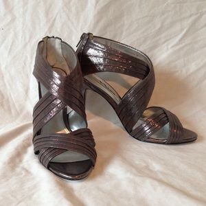 Strappy Metallic Nina Heels