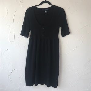 Black knit dress
