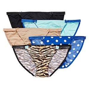 Flirtitude 5-pk. Microfiber Bikini Panties