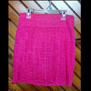Forever 21 Pink Textured Skirt