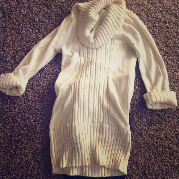 Cable knit tunic sweater