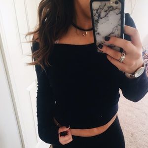 SIMPLE NAVY BLUE LONG SLEEVE